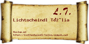 Lichtscheindl Tália névjegykártya